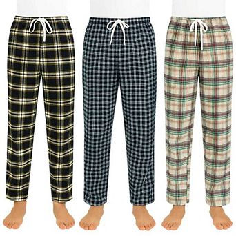 Mens 3 Pack Random Pack of 3 Pajama Flannel Pants Mystery Pack