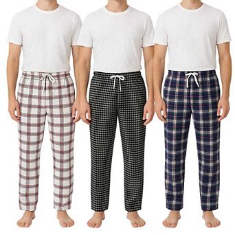 Mens 3 Pack Random Pack of 3 Pajama Flannel Pants Mystery Pack