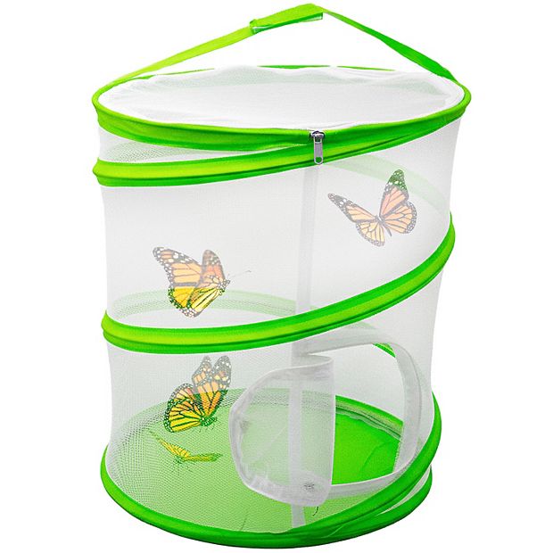 Pop-Up Butterfly Habitat Kit 13in Tall Mesh Growing Enclosure