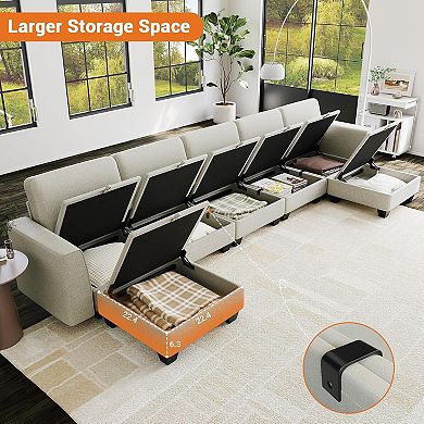 140" Large u Shaped Couch