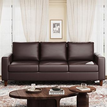85" Leather Couch for Living Room