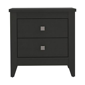 Storage Cabinet NightStand End Table with Two Shelves