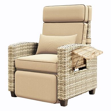 ANIXOL Outdoor Wicker Recliner Chair