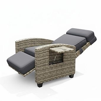 ANIXOL Outdoor Wicker Recliner Chair