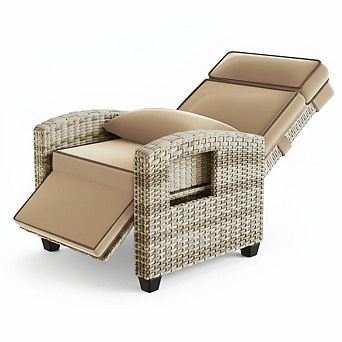 ANIXOL Outdoor Wicker Recliner Chair