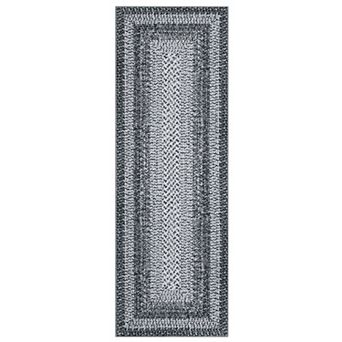 Non-Slip Non-Shedding Farmhouse Ultra-Thin Braided Print Accent Rug