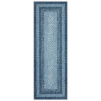 Non-Slip Non-Shedding Farmhouse Ultra-Thin Braided Print Accent Rug