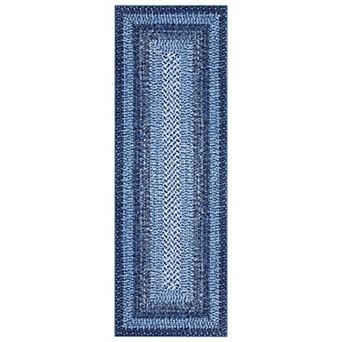 Non-Slip Non-Shedding Farmhouse Ultra-Thin Braided Print Accent Rug