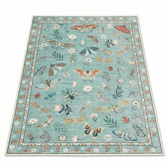 Area Rugs for Living Room Washable Rug Modern Floral Rug