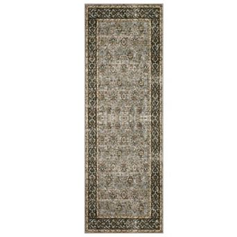 Washable Rug, Vintage Room Rugs, Boho Non-Slip Soft Low-Pile Rug, Thin Floral Print Throw Carpet