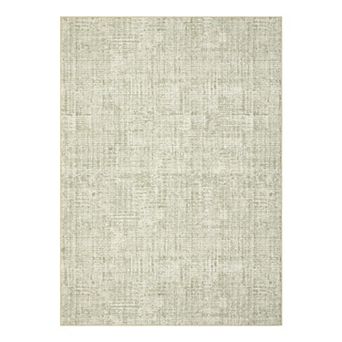 Modern Washable Area Rugs, Non-Slip Stain-Resistant Low Pile Solid Color Rug