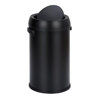 65l Stainless Steel Open Top Trash Can Commercial Round Garbage Bin