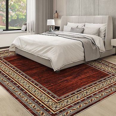 Indoor Modern Rugs, Soft Non Slip Washable Area Rug, Contemporary Geometric Throw Carpet