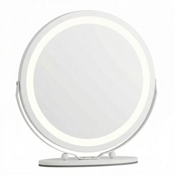 Round Vanity Mirror with Lights, Large Makeup Mirror with 3 Color Lighting Dimmable