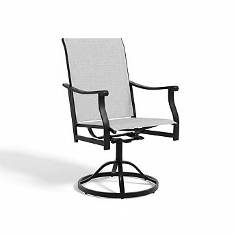 ANIXOL Swivel Textilene Patio Dining Chairs, Set of 2