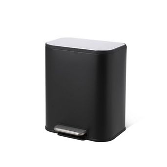 Kitchen Trash Can, Stainless Steel Garbage Can,Soft Close Lid Foot Pedal