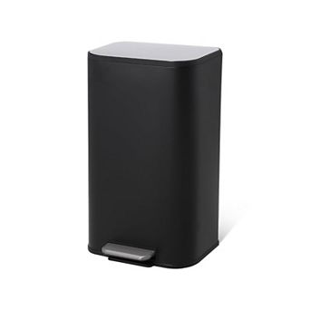 Kitchen Trash Can, Stainless Steel Garbage Can,Soft Close Lid Foot Pedal