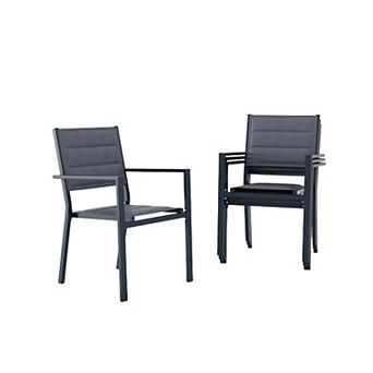 ANIXOL Stackable Aluminum Patio Dining Chairs