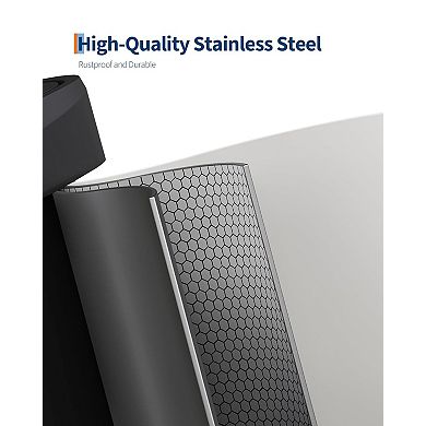 80 Liter Stainless Steel Step-on Trash Can with Soft-Close Plastic Lid