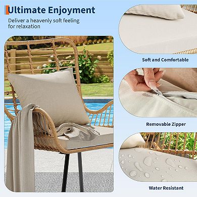 ANIXOL Wicker Patio Chairs Set of 2