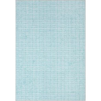 Modern Plaid Printed Area Rugs with Non-Slip Backing, Stain-Resistant Soft Low Pile Accent Rugs