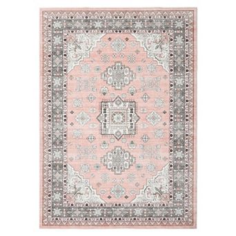Area Rugs for Living Room, Non Slip Soft Low-Pile Carpet, Vintage Aesthetic Stain-Resistant Rug