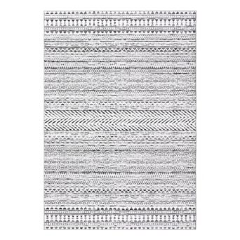 Boho Geometric Area Rug, Machine Washable Area Rug, Non-Slip Stain Resistant Accent Rug
