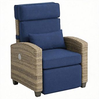 ANIXOL Outdoor Wicker Reclining Lounge Chair