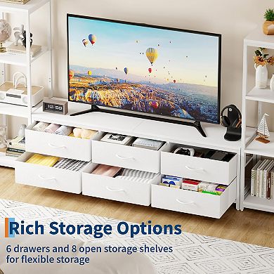 Craze Ventures TV stand with drawers and shelves