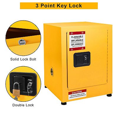 Flammable Storage Cabinet, Galvanized Steel，Flammable Safety Cabinet with Adjustable Shelf