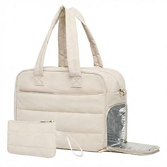 Working Lunch Tote Bag, 17.3 in Laptop Bag with Insulated Lunch Compartment and Coin Wallet