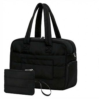 Working Lunch Tote Bag, 17.3 in Laptop Bag with Insulated Lunch Compartment and Coin Wallet