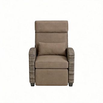 ANIXOL Outdoor Wicker Reclining Lounge Chair