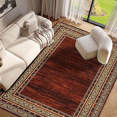 Indoor Modern Rugs, Soft Non Slip Washable Area Rug, Contemporary Geometric Throw Carpet