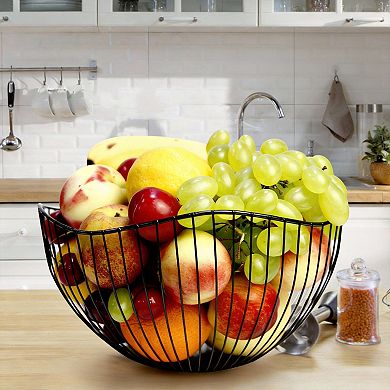 Wave Wire Fruit Bowl for Kitchen Counter