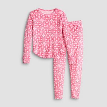 Girls 4-16 Cuddl Duds® 2 pc Stretch Velour Base Layer Long Sleeve Top & Bottoms Set