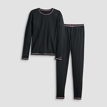 Girls 4-16 Cuddl Duds® 2 pc Comfortech Stretch Base Layer Long Sleeve Top & Bottoms Set