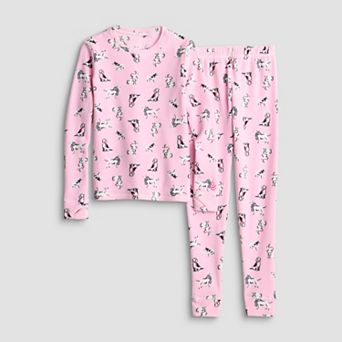 Girls 4-16 Cuddl Duds® 2 pc Stretch Fleecewear Base Layer Long Sleeve Top & Bottoms Set