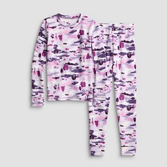 Girls 4-16 Cuddl Duds® 2 pc Stretch Fleecewear Base Layer Long Sleeve Top & Bottoms Set