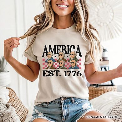 America Founding Fathers Vintage T-Shirt, Retro Patriotic Tee