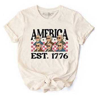 America Founding Fathers Vintage T-Shirt, Retro Patriotic Tee