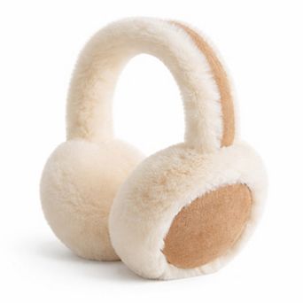 Women's Plush Faux Fur Earmuffs with Foldable Design and Soft Cushioned Ear Pads
