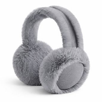 Women's Plush Faux Fur Earmuffs with Foldable Design and Soft Cushioned Ear Pads