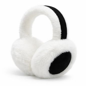 Women's Plush Faux Fur Earmuffs with Foldable Design and Soft Cushioned Ear Pads