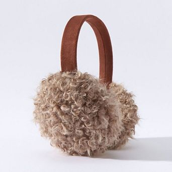 Women's High Pile Faux Shearling Earmuffs with Padded Headband and Plush Cushioned Ear Covers