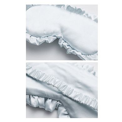Women's 2-Piece Set Satin Sleep Eye Mask with Soft Padded Design and Elastic Strap