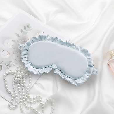 Women's 2-Piece Set Satin Sleep Eye Mask with Soft Padded Design and Elastic Strap