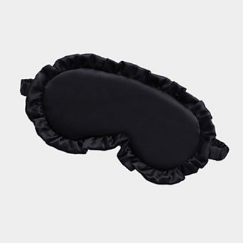 Women's 2 pc Set Satin Sleep Eye Mask with Soft Padded Design and Elastic Strap