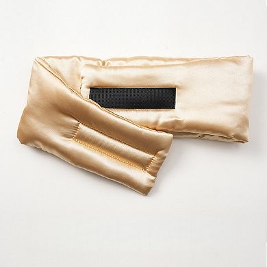 Women's Satin Sleep Eye Mask with Contoured Fit Soft Padding and Adjustable Hook-and-Loop Closure