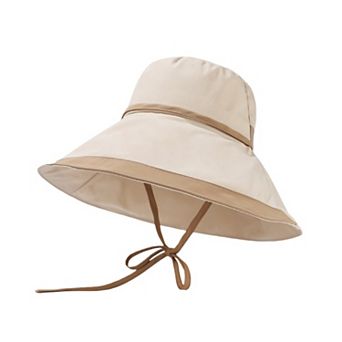 Women's Wide Brim Soft Sun Hat with Tie Strap Lightweight Casual Headwear